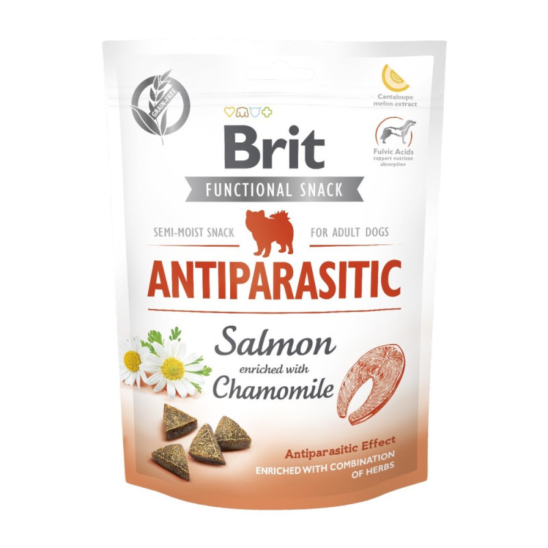 Brit Care Functional Snack Antiparasitic Salmon лакомство для собак с лососем, 150 гр