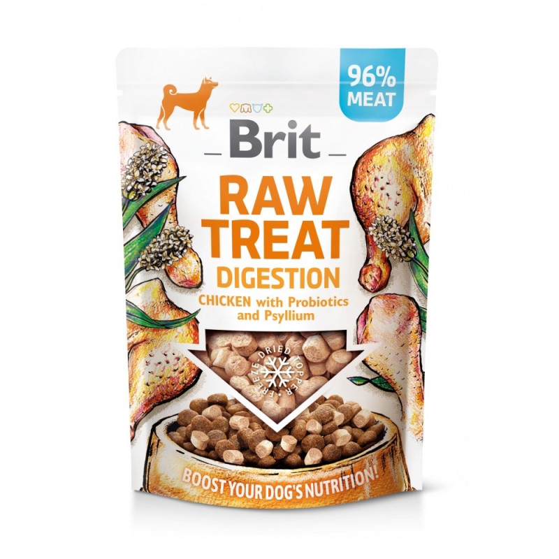 Brit Raw Treat Freeze-Dried Digestion лакомство для собак с курицей, 40 гр