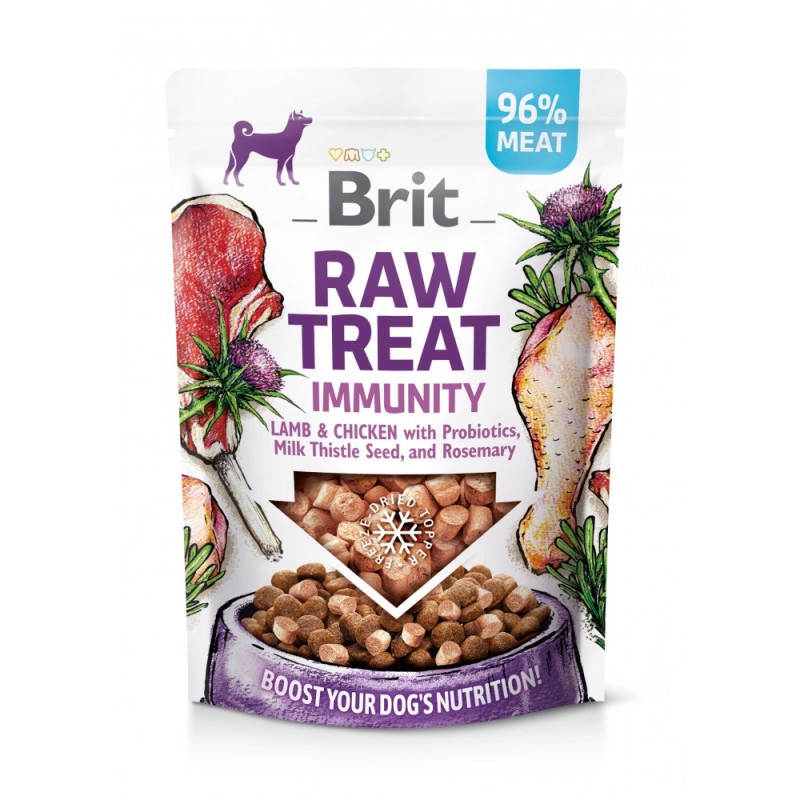 Brit Raw Treat Freeze-Dried Immunity лакомство для собак с ягненком и курицей, 40 гр