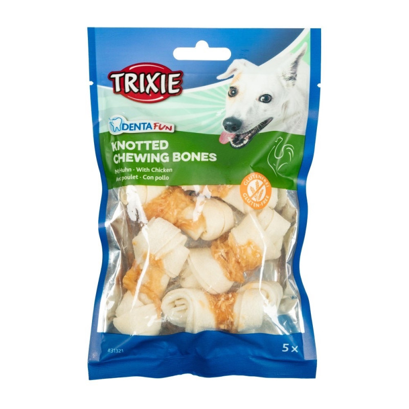 Trixie Denta Fun кость для собак с курицей, 5 см, 5 шт х 15 гр