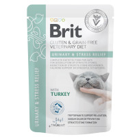 Brit VD Urinary and Stress Relief вологий корм з індичкою для котів із захворюваннями сечових шляхів, 85 гр