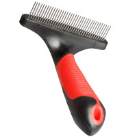 Flamingo Rake Rotating Teeth граблі для догляду за жорсткою, кучерявою шерстю собак та котів, розмір M