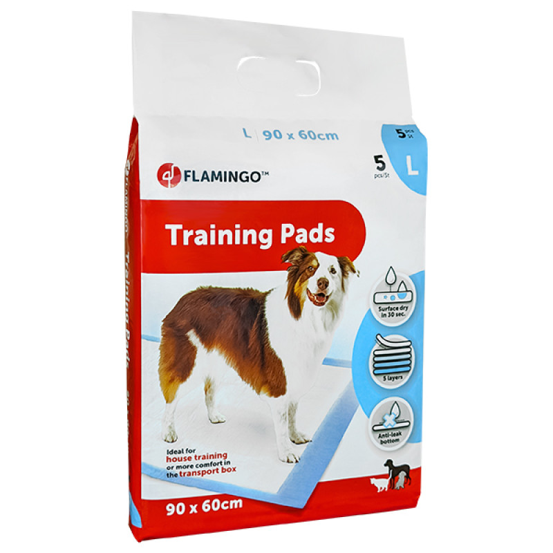 Flamingo Training Pads Puppy пеленка одноразовая для собак, 90 см х 60 см, 5 шт
