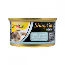 GimCat Shiny Cat влажный корм с тунцом и креветками для котов 70 гр