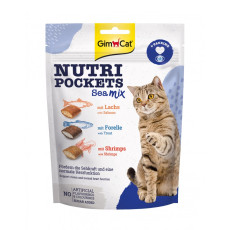 GimCat Nutri Pockets Sea Mix ласощі для котів асорті смаків, 150 гр