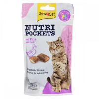 GimCat Nutri Pockets Duck & Multivitamin ласощі для котів з качкою 60 гр