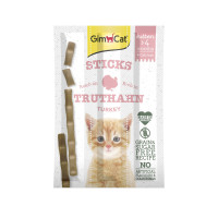 GimCat Sticks Kitten лакомство для котят с индейкой 3 шт