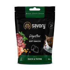 Savory Cat Digestion Soft Snack ласощі для котів з качкою 50 гр