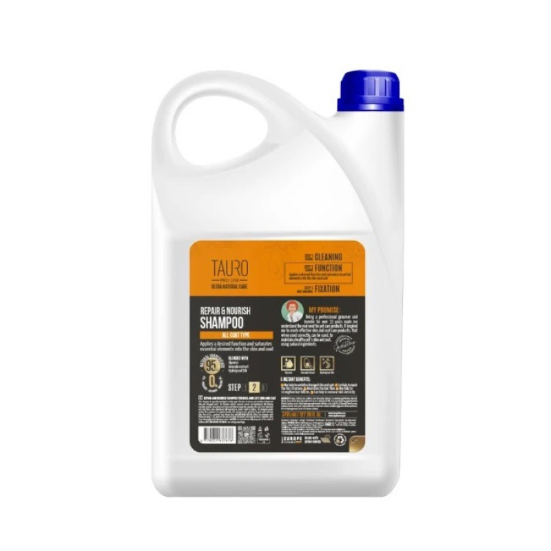 Tauro Pro Line Ultra Natural Care Repair And Nourish шампунь для собак и кошек, 3.79 л