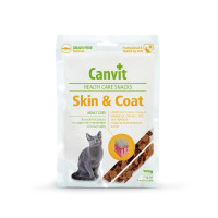 Canvit Skin & Coat лакомство для кошек для здоровья кожи и шерсти с лососем, 100 гр