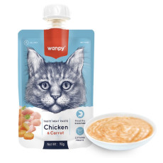 Wanpy Chicken & Carrot крем-суп для котов с курицей, 90 гр