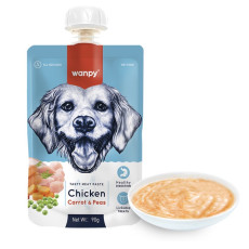 Wanpy Chicken Carrot & Pea крем-суп для собак з куркою, 90 гр