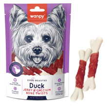 Wanpy Duck Jerky & Calcium Bone Twists лакомство для собак с уткой, 100 гр
