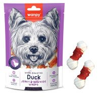 Wanpy Duck Jerky & Rawhide Wraps ласощі для собак з качкою, 100 гр