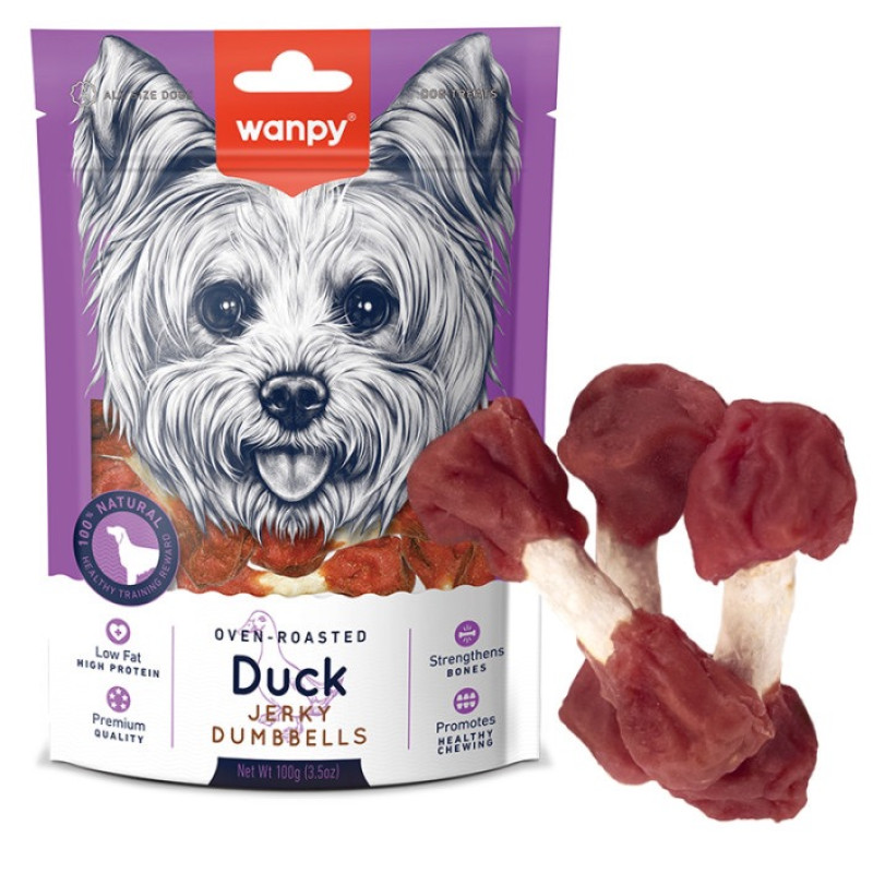 Wanpy Duck Jerky Dumbbells лакомство для собак с уткой, 100 гр