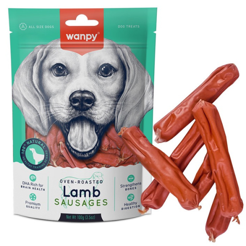 Wanpy Lamb Sausages лакомство для собак с ягненком, 100 гр