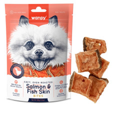 Wanpy Soft Salmon & Fish Skin Bites лакомство для собак с лососем, 100 гр