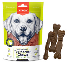 Wanpy Toothbrush Chews Beef лакомство для собак с говядиной, 100 гр