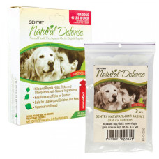 Sentry Natural Defense краплі від комарів, бліх та кліщів для собак вагою від 18 кг, 3 шт