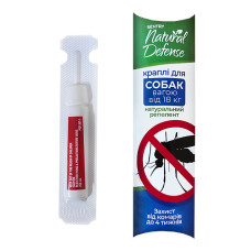 Sentry Natural Defense краплі від комарів, бліх та кліщів для собак вагою від 18 кг, 1 шт