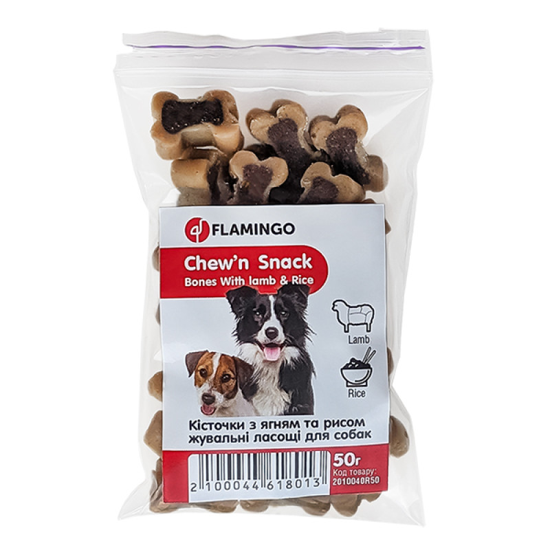 Flamingo Bones With Lamb & Rice лакомство для собак с ягненком, 50 гр