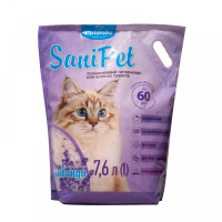 Природа Sani Pet силикалевый наполнитель для кошачьего туалета с ароматом лаванды 7.6 л