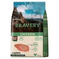 Bravery Puppy Large & Medium Chicken сухой корм с курицей для щенят средних и крупных пород 12 кг