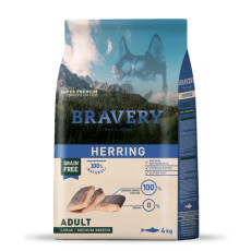 Bravery Adult Large & Medium Herring сухий корм з оселедцем для дорослих собак середніх та великих порід 4 кг