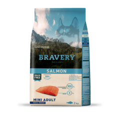 Bravery Mini Adult Salmon сухий корм з лососем для дорослих собак малих порід 2 кг