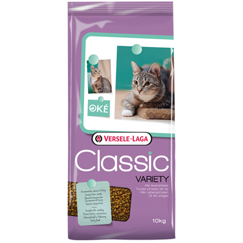 Versele-Laga Classic Cat Variety сухий корм з м'ясом та рибою для котів 10 кг