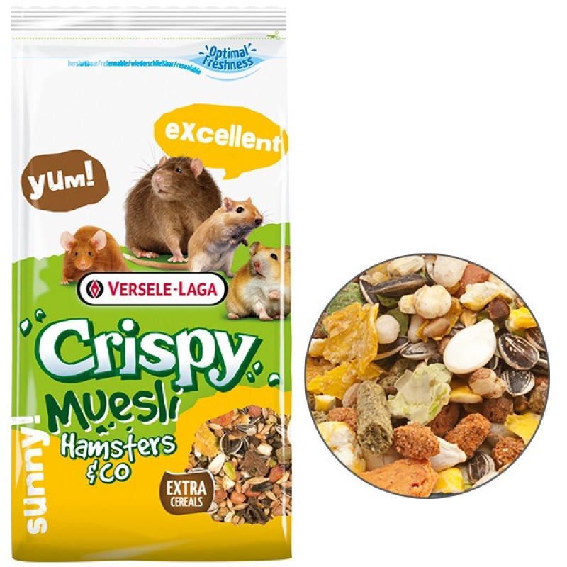 Versele-Laga Crispy Muesli Hamster корм для хомяков, крыс и мышей, 1 кг
