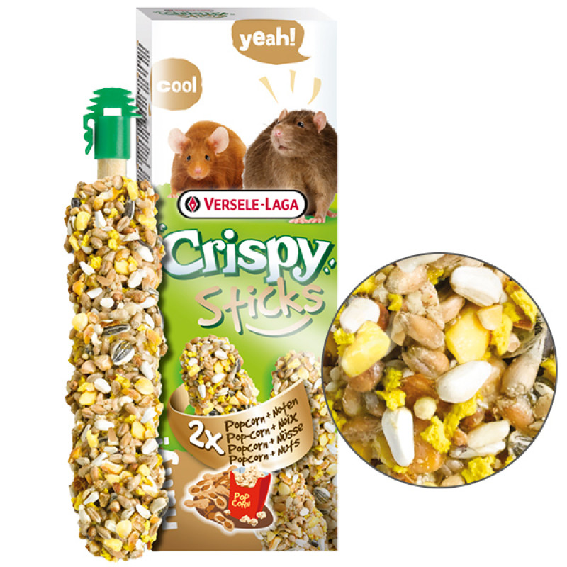 Versele-Laga Crispy Sticks Popcorn & Nuts лакомство для грызунов, 110 гр