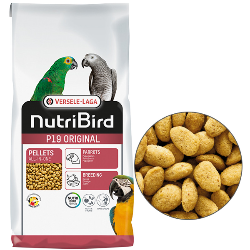Versele-Laga NutriBird P19 Original Breeding корм для разведения крупных попугаев, 10 кг