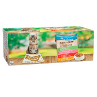 Stuzzy Cat Multipack набор влажного корма для котов с телятиной, ветчиной, говядиной и курицей 48 шт * 85 гр
