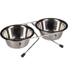 Flamingo Dinner Set миски для собак і котів на підставці, 2 шт х 0.36 л