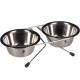 Flamingo Dinner Set миски для собак і котів на підставці, 2 шт х 0.36 л - фото 1