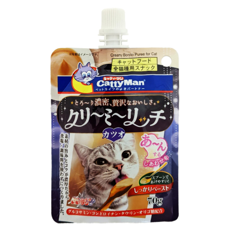 CattyMan Creamy Bonito рідкі ласощі для котів з макрелью, 70 гр