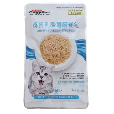 CattyMan Lactobacillus Chicken Feast влажный корм с курицей для котов с проблемами пищеварения 45 гр