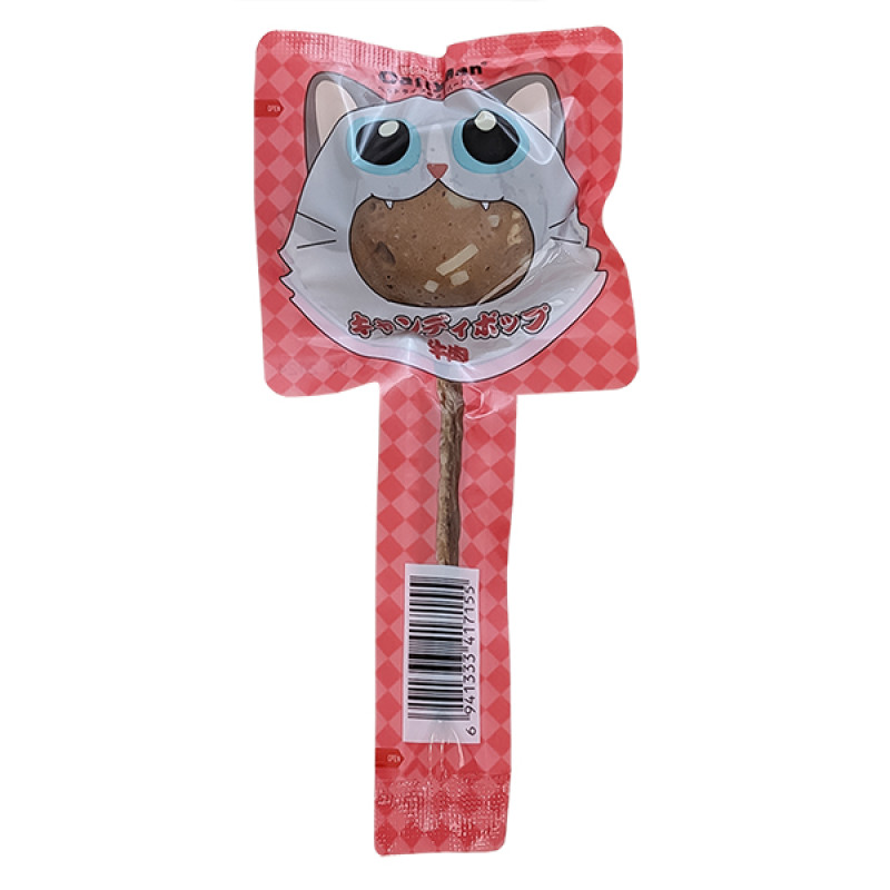 CattyMan Lollipop Beef & Crab Lactobacillus ласощі для котів з крабом, 15 гр