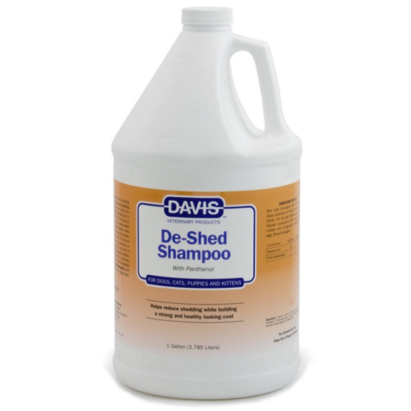 Davis De-Shed Shampoo шампунь проти линяння у собак та котів, 3.79 л