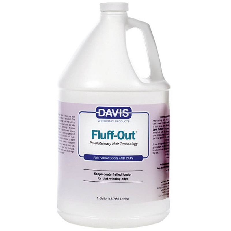 Davis Fluff Out спрей для облегчения укладки шерсти у собак и кошек, 3.79 л