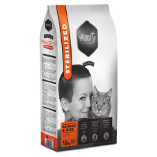 Amity Sterilized Salmon сухой корм с лососем для стерилизованных котов 1.5 кг