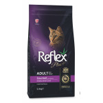 Reflex Plus Cat Adult Gourmet Chicken сухой корм с курицей для котов, 1.5 кг