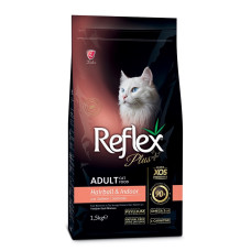Reflex Plus Cat Adult Hairball & Indoor Salmon сухий корм для виведення шерсті у котів, 1.5 кг
