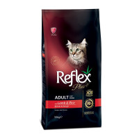 Reflex Plus Cat Adult Lamb & Rice сухой корм с ягненком для котов, 15 кг