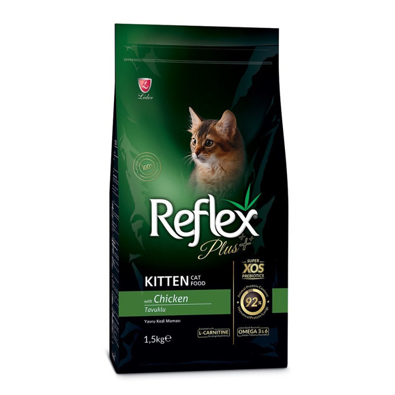 Reflex Plus Kitten Chicken сухой корм с курицей для котят, 1.5 кг