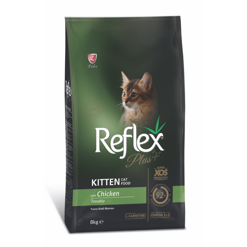 Reflex Plus Kitten Chicken сухой корм с курицей для котят, 8 кг