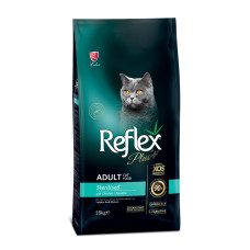 Reflex Plus Cat Adult Sterilised Chicken сухой корм с курицей для стерилизованных котов, 15 кг