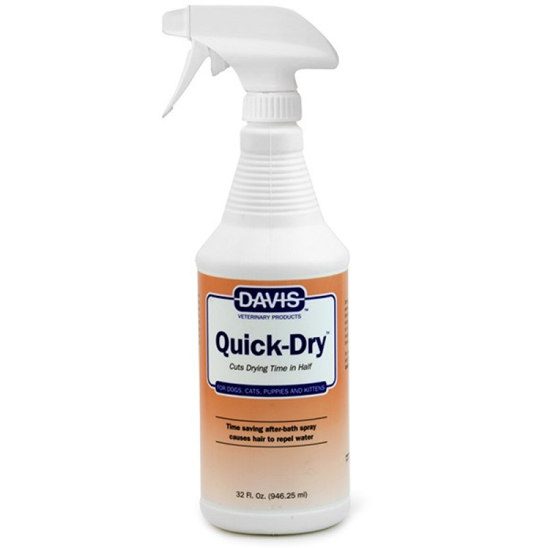 Davis Quick-Dry Spray спрей для сушки шерсти у собак и кошек, 946 мл