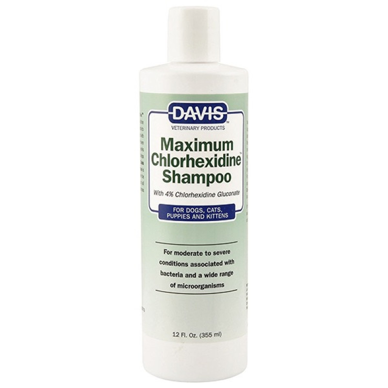 Davis Maximum Chlorhexidine Shampoo шампунь для лечения дерматологических заболеваний у собак и кошек, 355 мл